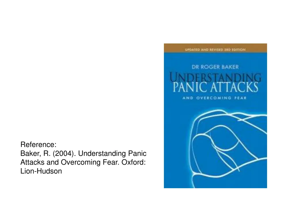 reference baker r 2004 understanding panic