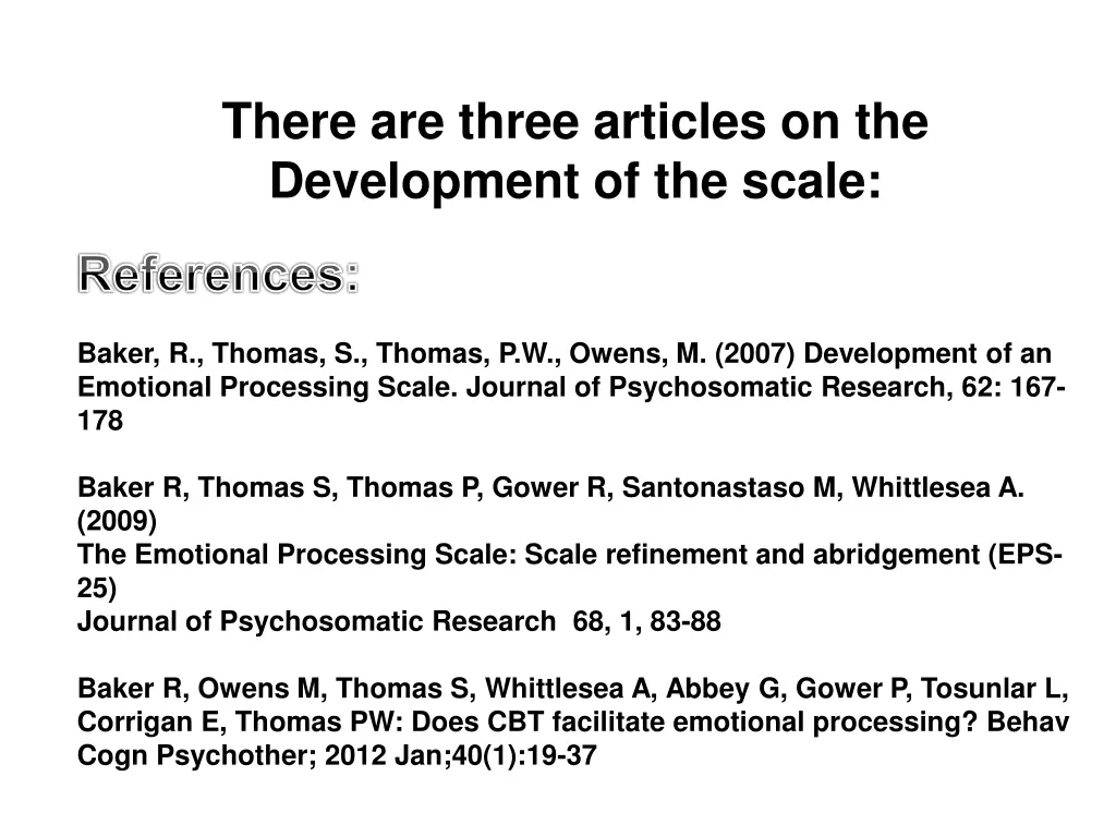 there are three articles on the development
