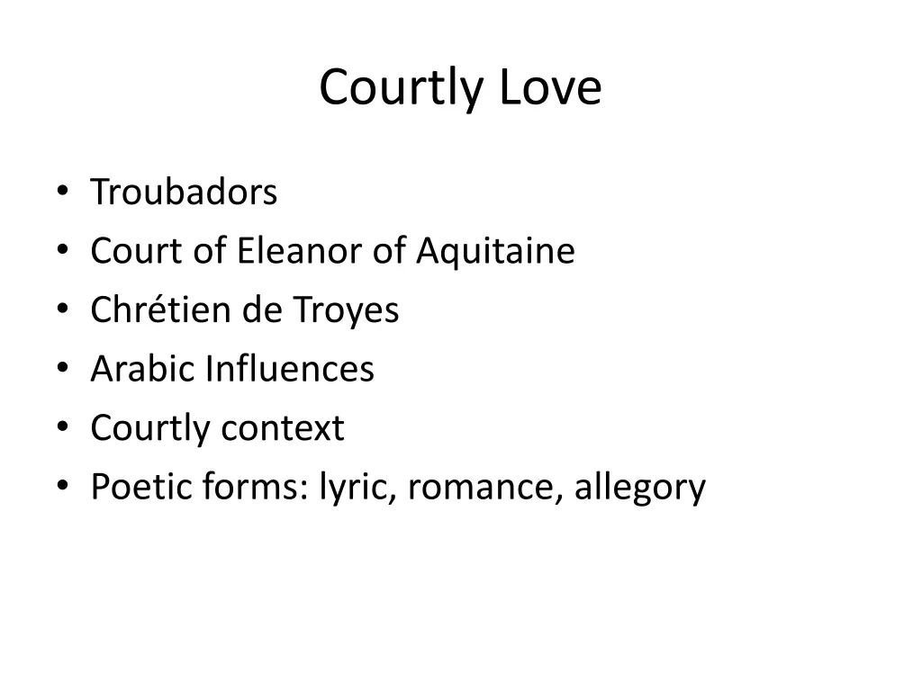 courtly love