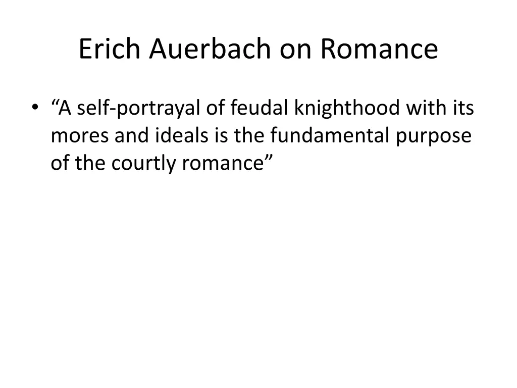 erich auerbach on romance