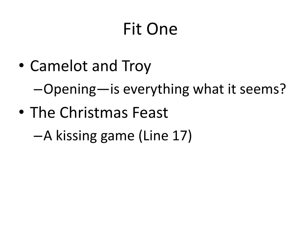 fit one