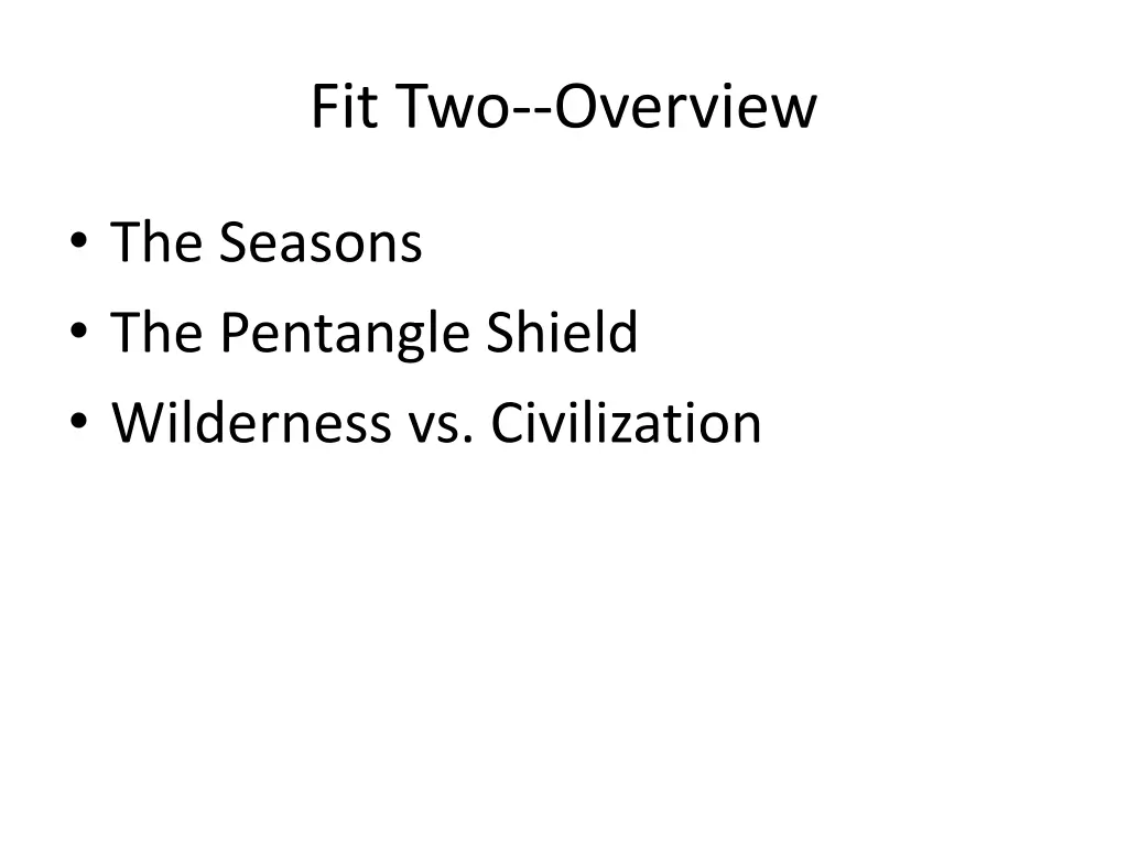 fit two overview