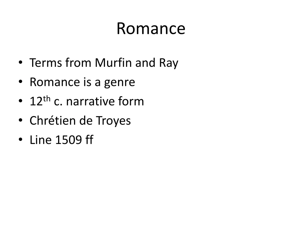 romance