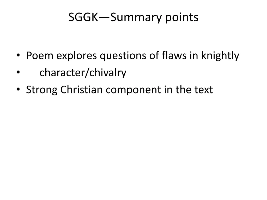 sggk summary points 1