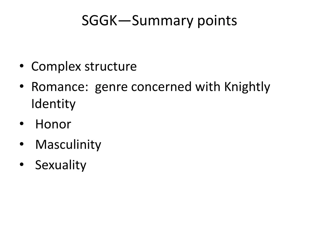sggk summary points