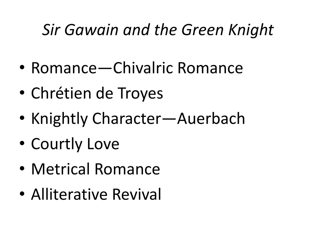 sir gawain and the green knight