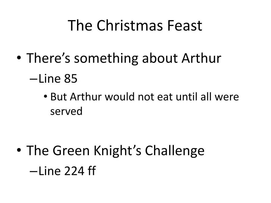 the christmas feast