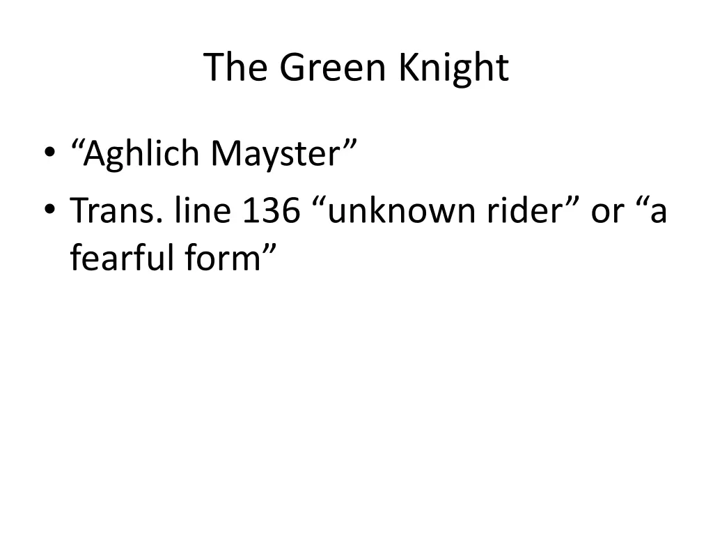 the green knight