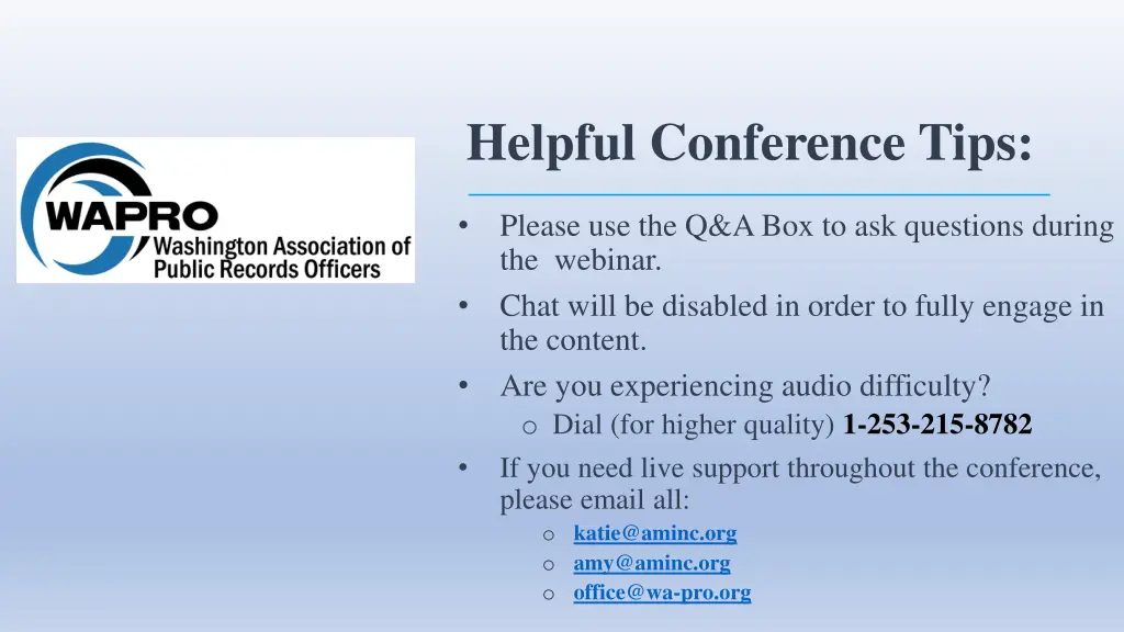 helpful conference tips