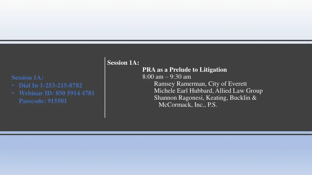 session 1a