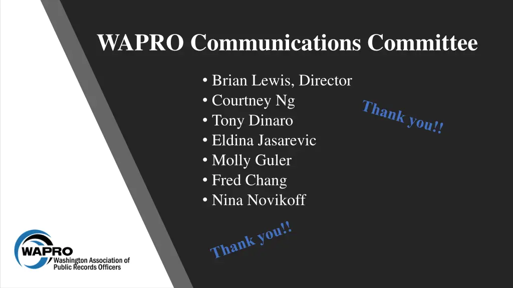 wapro communications committee