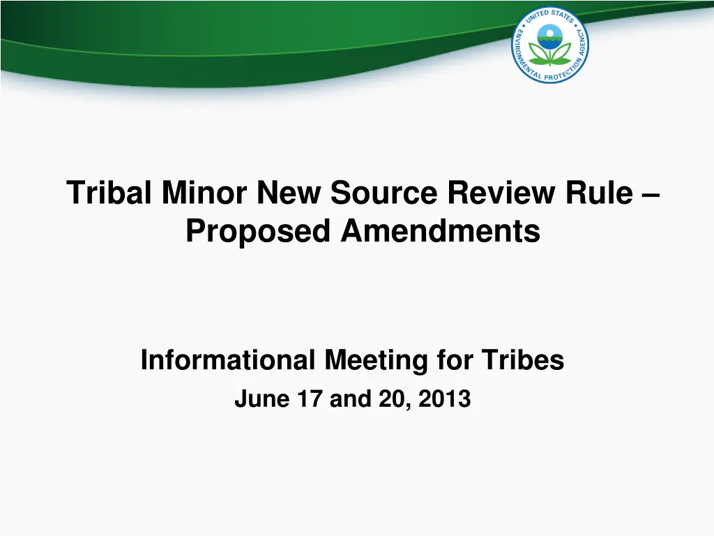 tribal minor new source review rule proposed