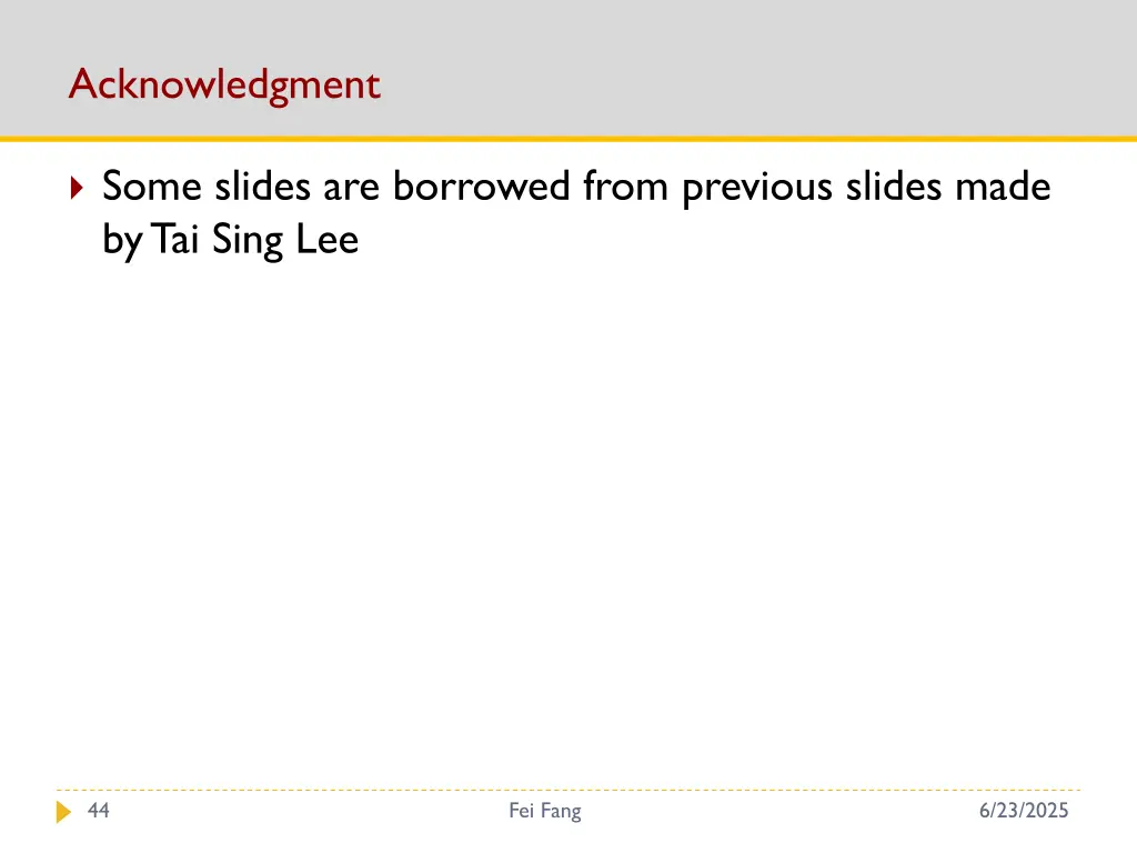 acknowledgment