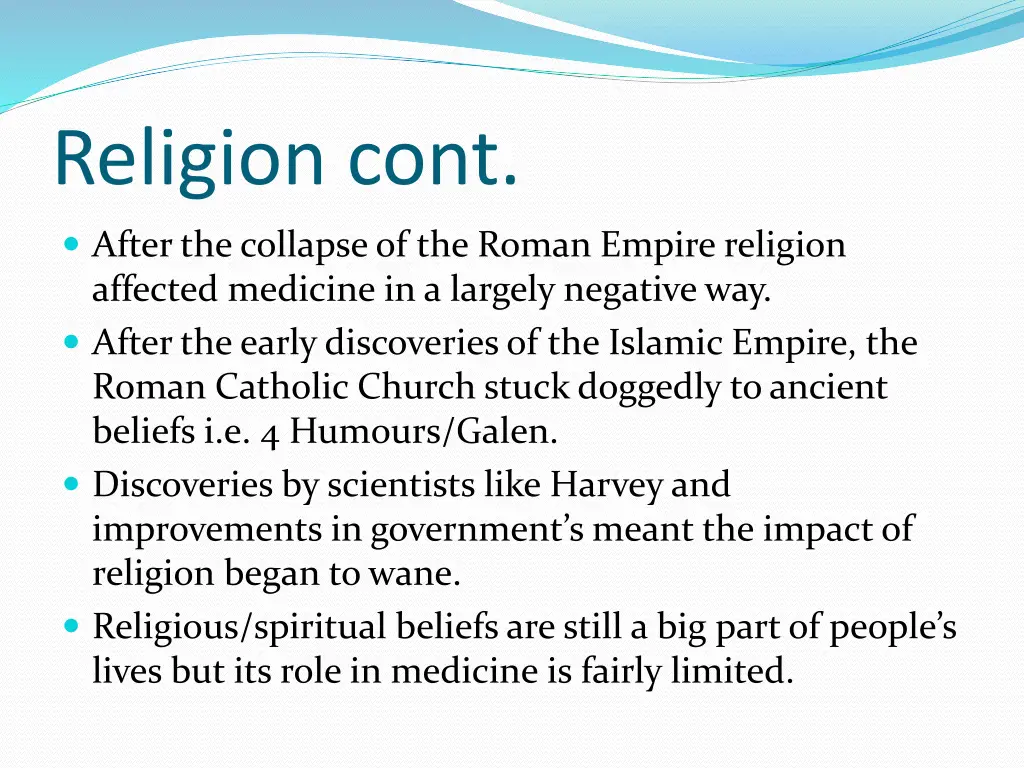religion cont