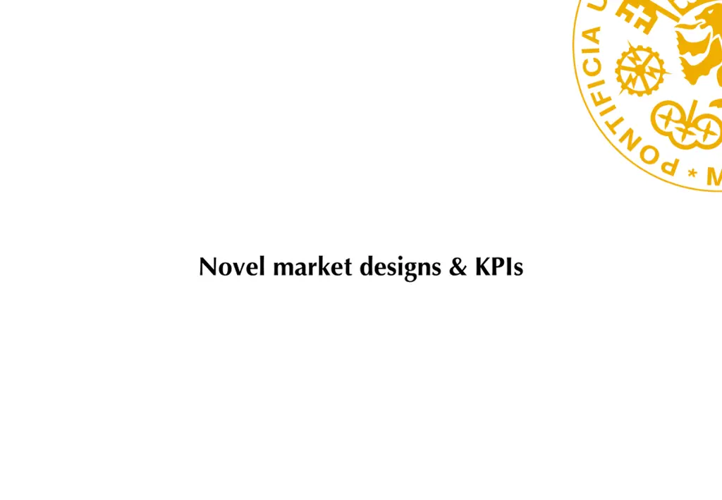 novel market designs kpis