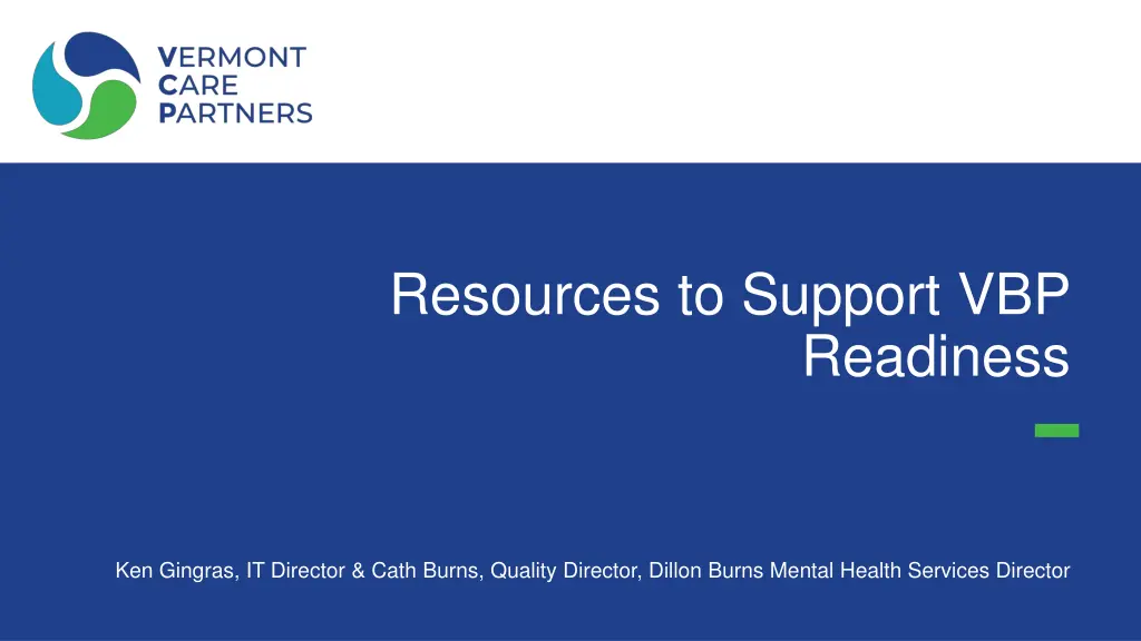 resources to support vbp