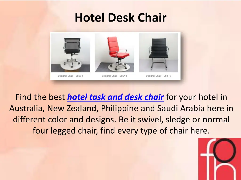 hotel desk chair