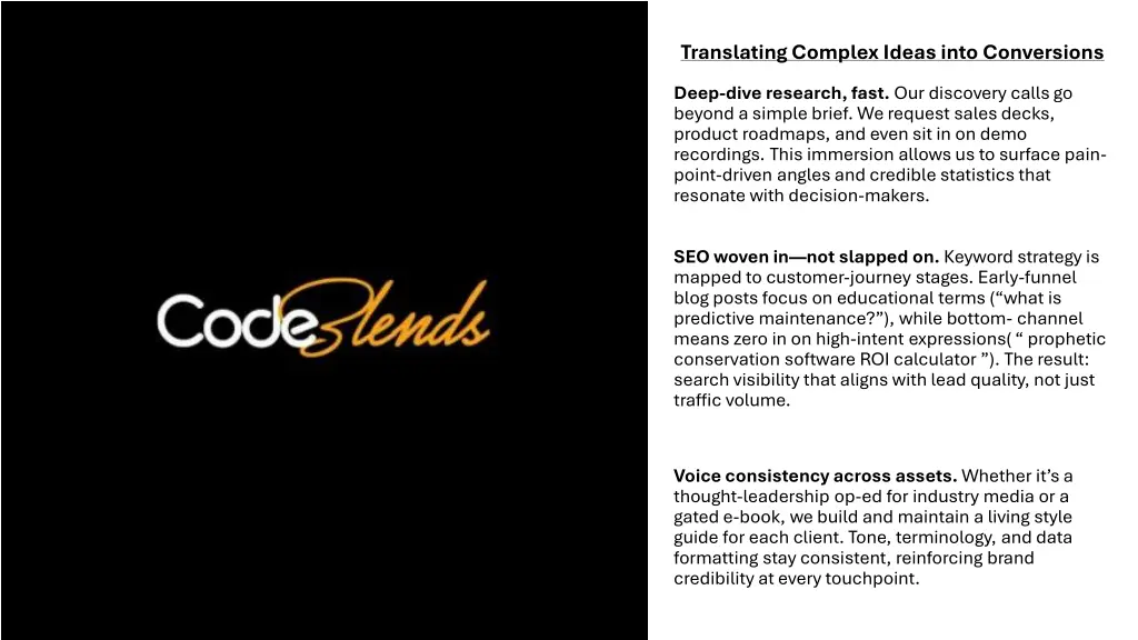 translating complex ideas into conversions