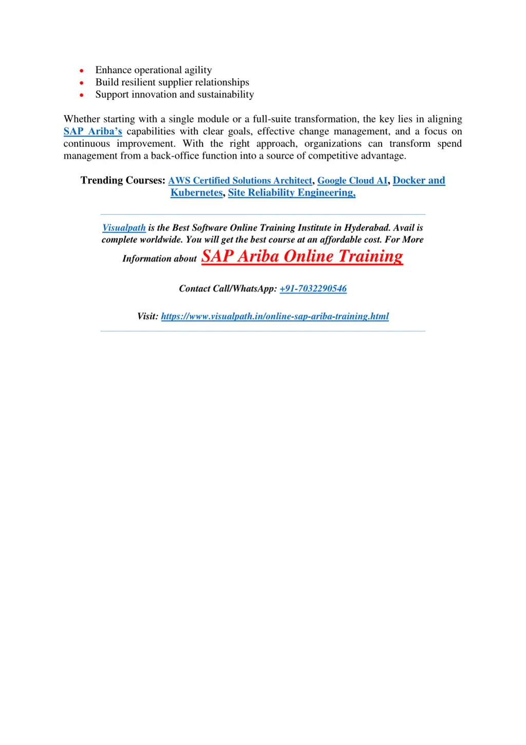 enhance operational agility build resilient