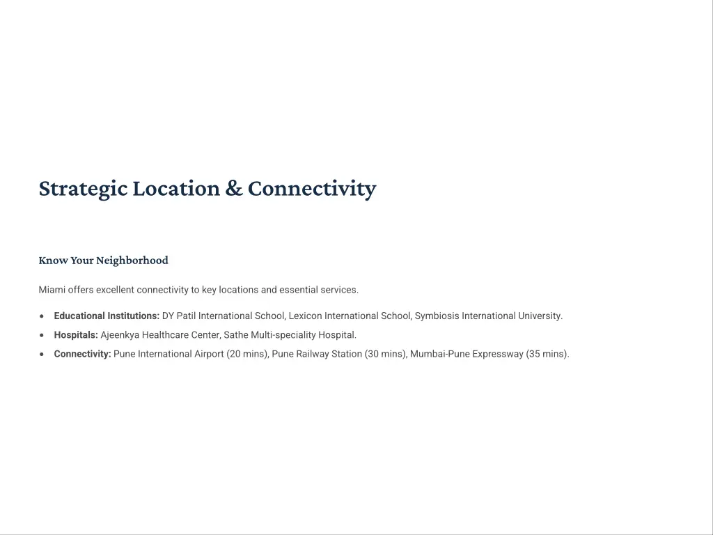 strategic location connectivity