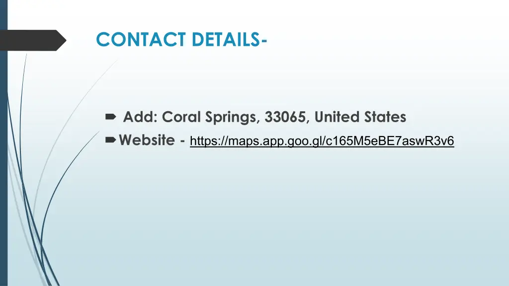 contact details