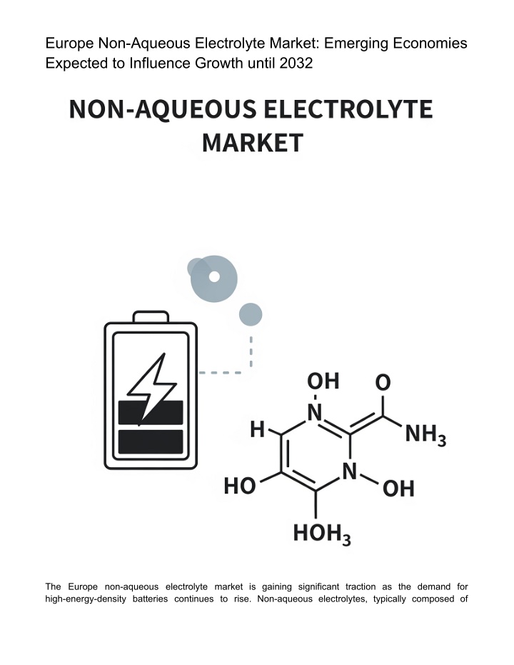 europe non aqueous electrolyte market emerging