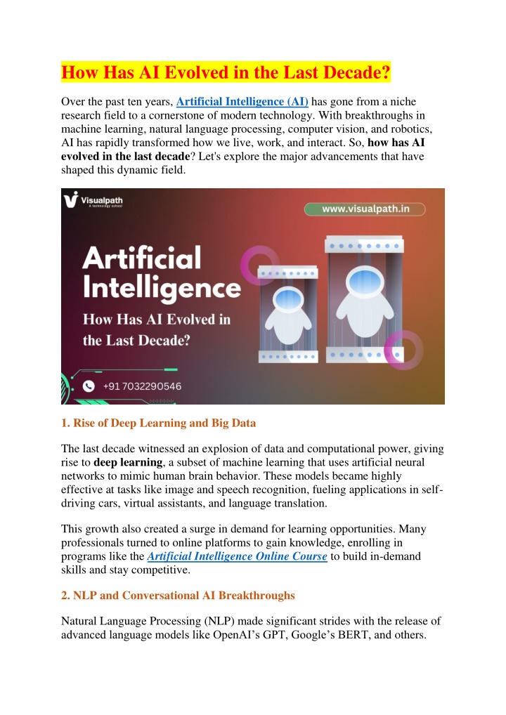 how has ai evolved in the last decade