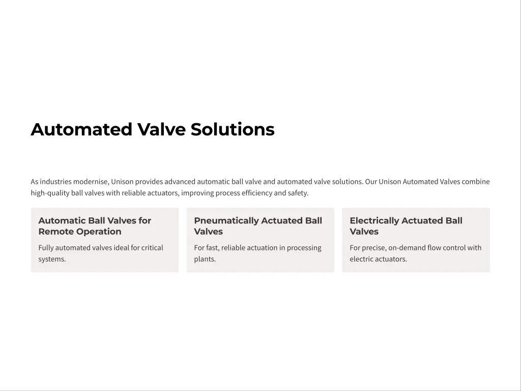 automated valve solutions