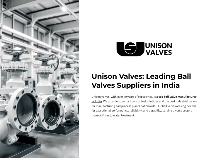 unison valves leading ball valves suppliers