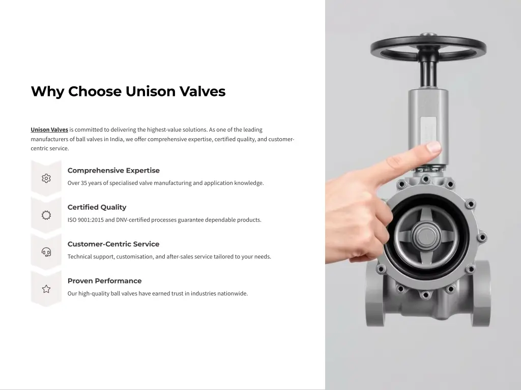 why choose unison valves