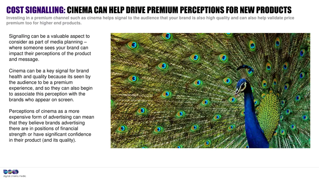 cost signalling cinema can help drive premium