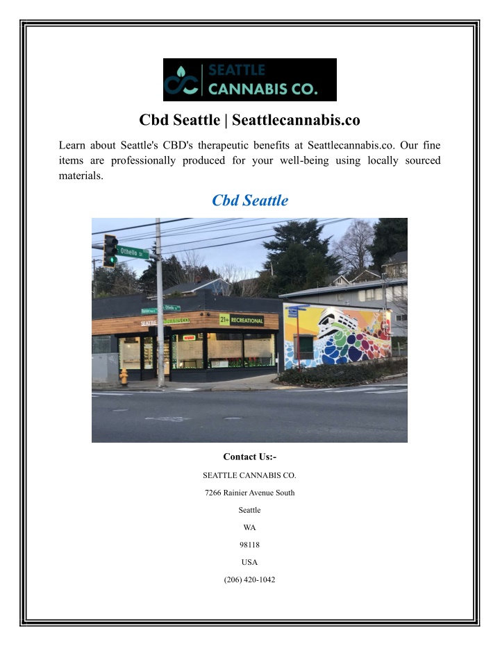 cbd seattle seattlecannabis co