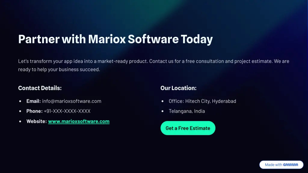 partner with mariox software today