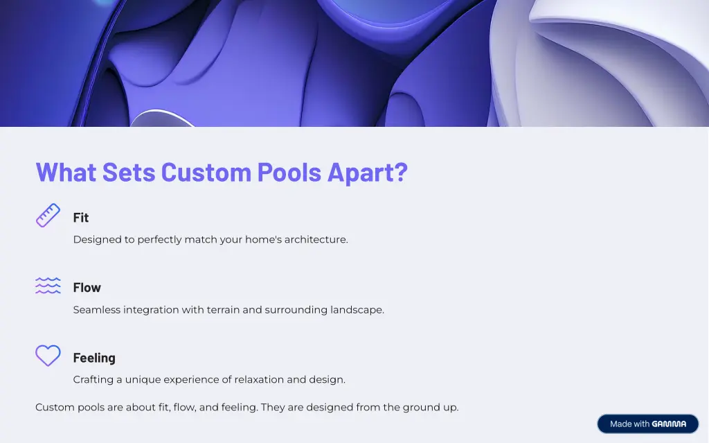 what sets custom pools apart
