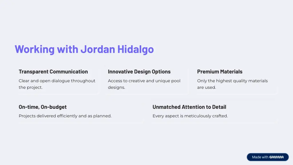 working with jordan hidalgo