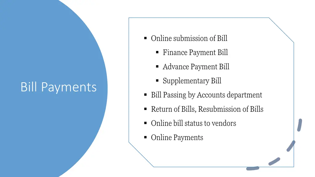 online submission of bill