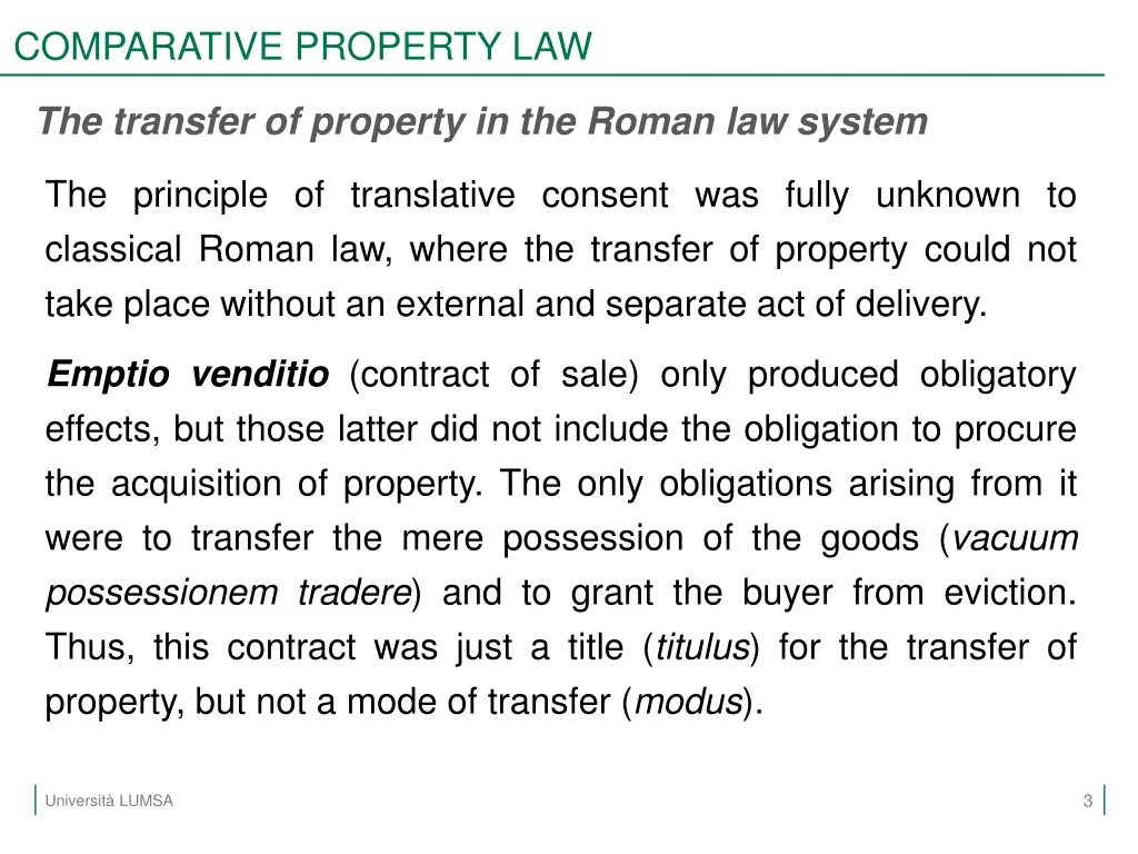 comparative property law 1