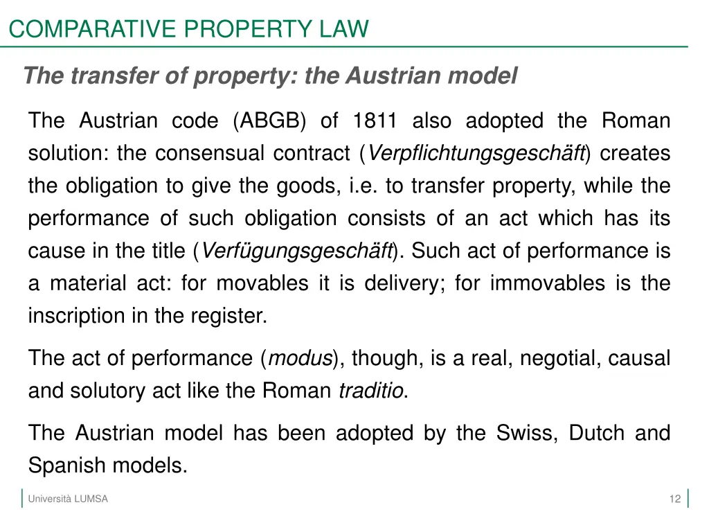 comparative property law 10