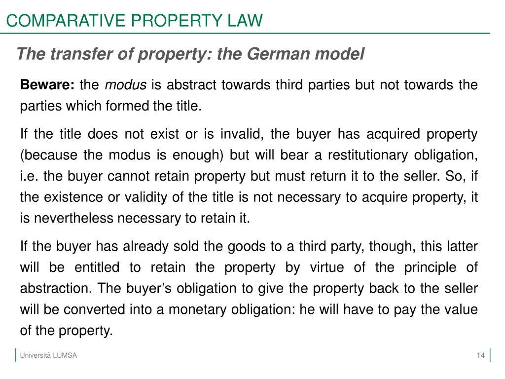 comparative property law 12