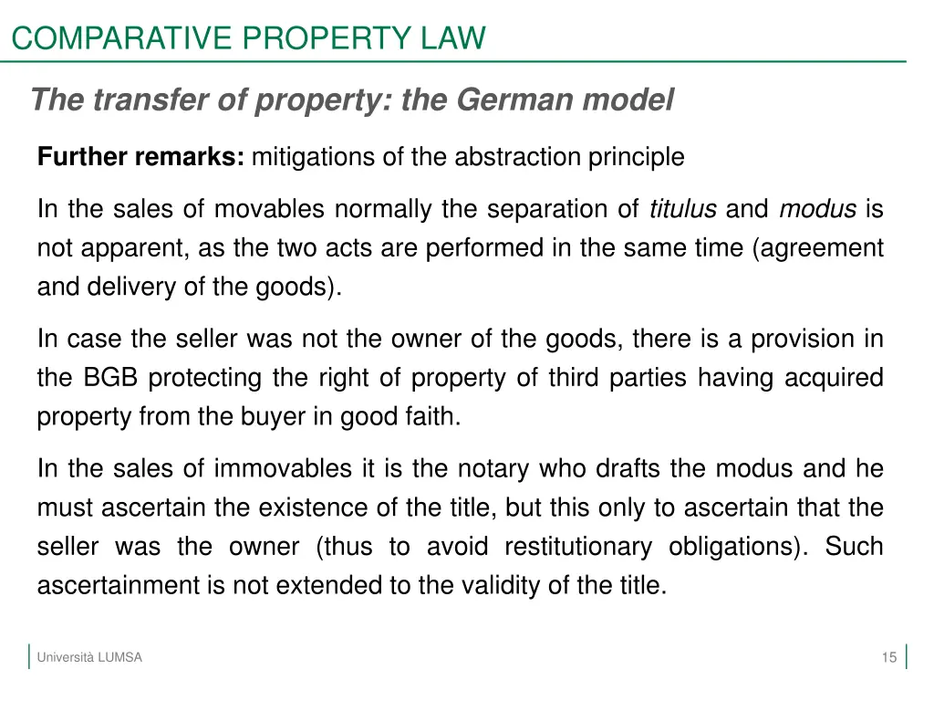 comparative property law 13