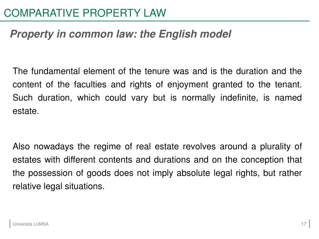 comparative property law 15