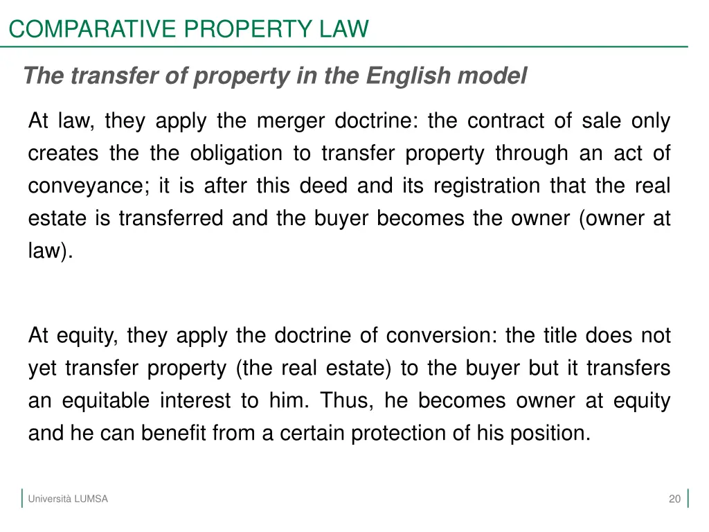 comparative property law 18