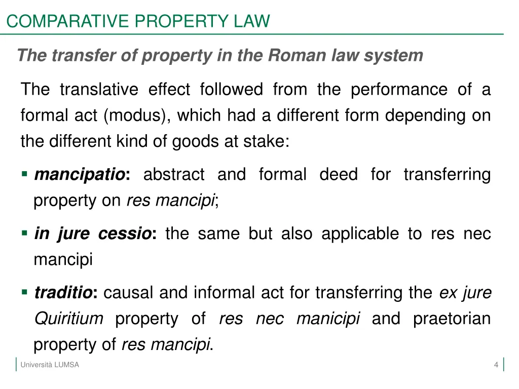 comparative property law 2