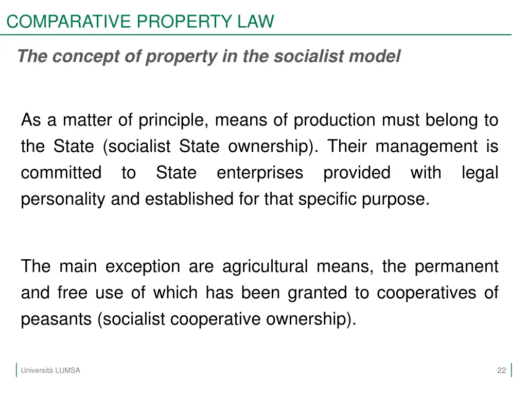 comparative property law 20