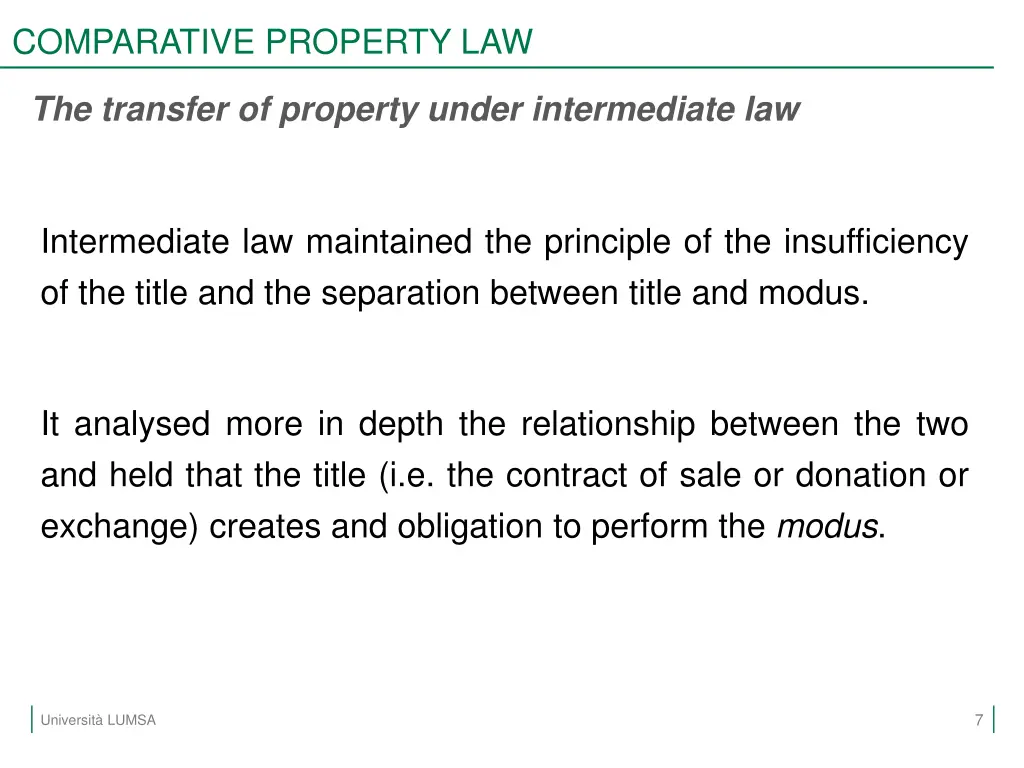 comparative property law 5