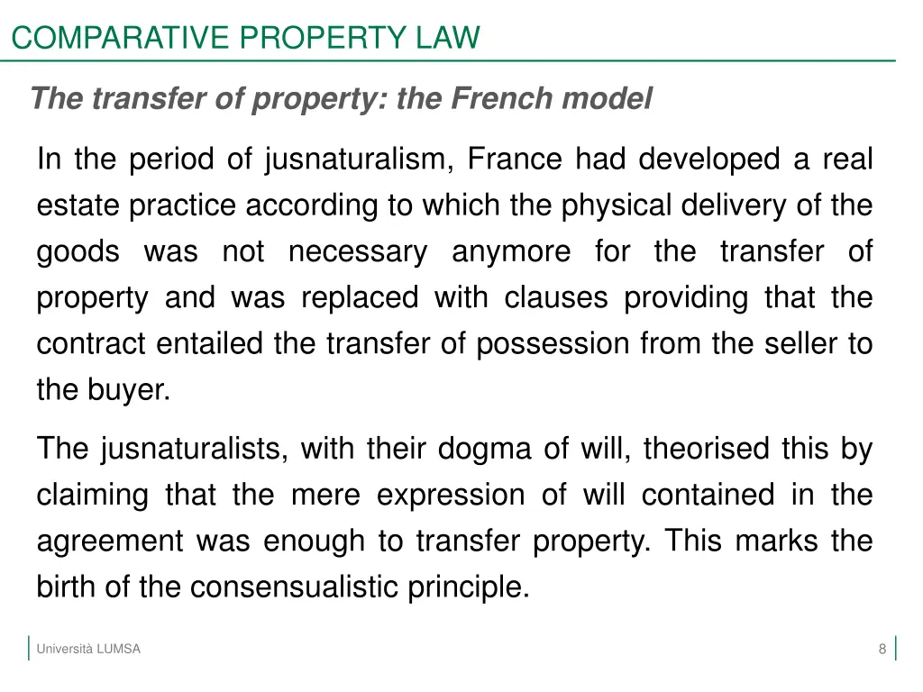 comparative property law 6