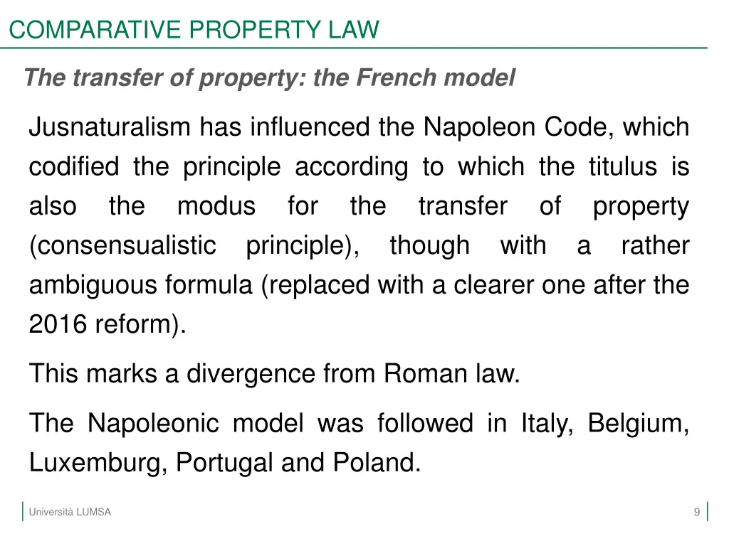 comparative property law 7