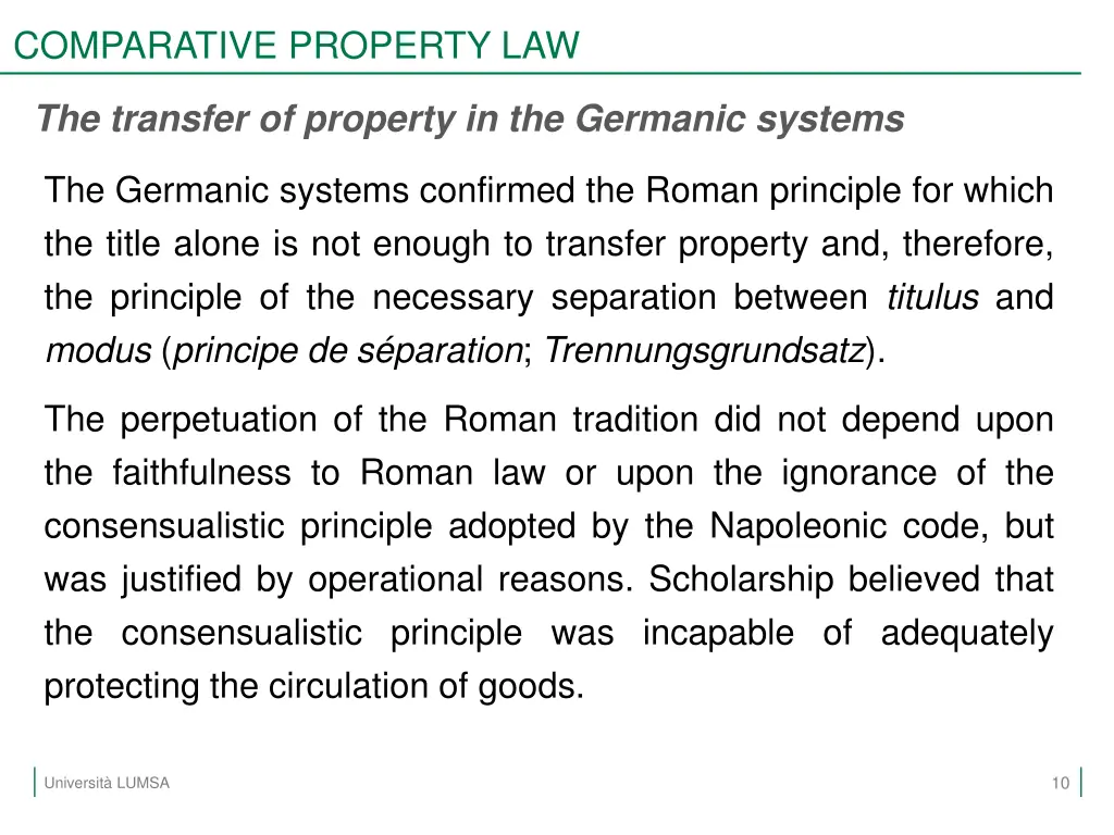 comparative property law 8