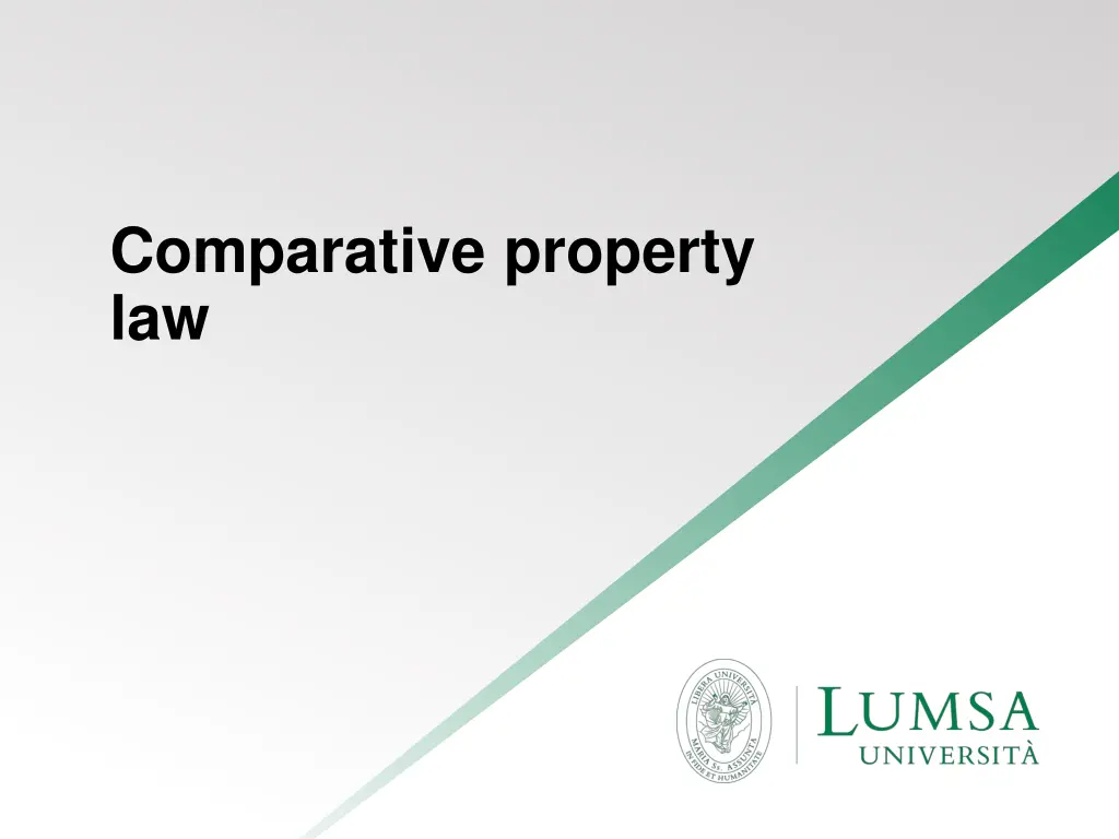 comparative property law