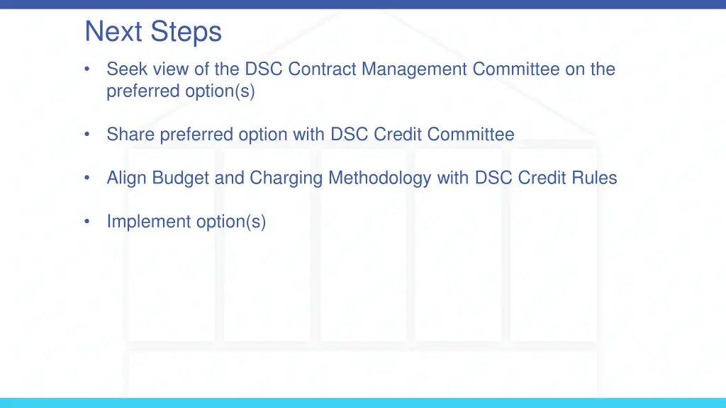 next steps